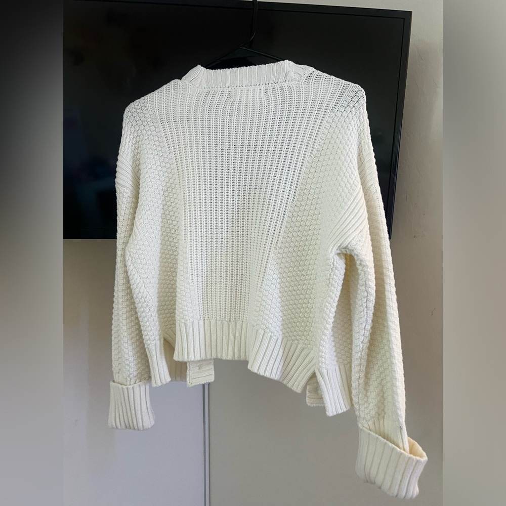 kids white sweater worn once